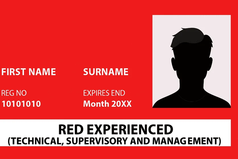 Red Experienced TSM CSCS Card